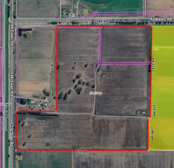 Floorplan of Homely land listing, 2015 McEwen Road, Kyabram South VIC 3620