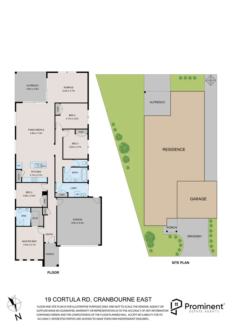 Floorplan of Homely house listing, 19 Cortula Road, Cranbourne East VIC 3977