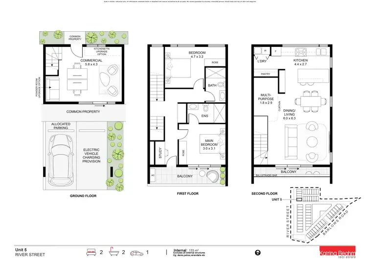 Floorplan of Homely townhouse listing, 5/449 River Street, Ballina NSW 2478