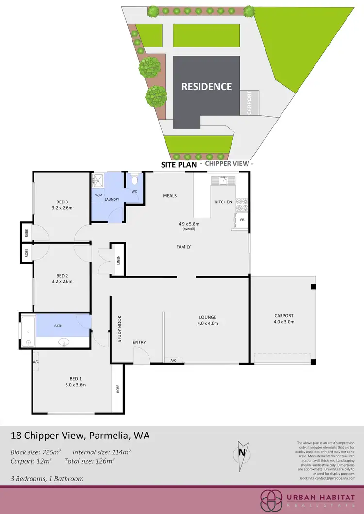 Floorplan of Homely house listing, 18 Chipper View, Parmelia WA 6167