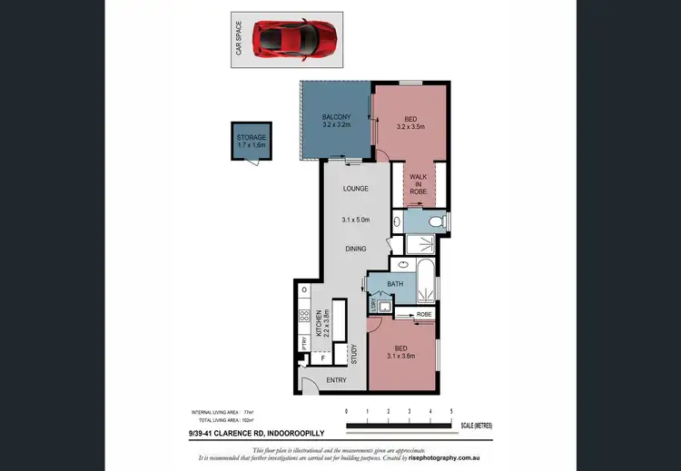 Floorplan of Homely unit listing, 9/39-41 Clarence Road, Indooroopilly QLD 4068