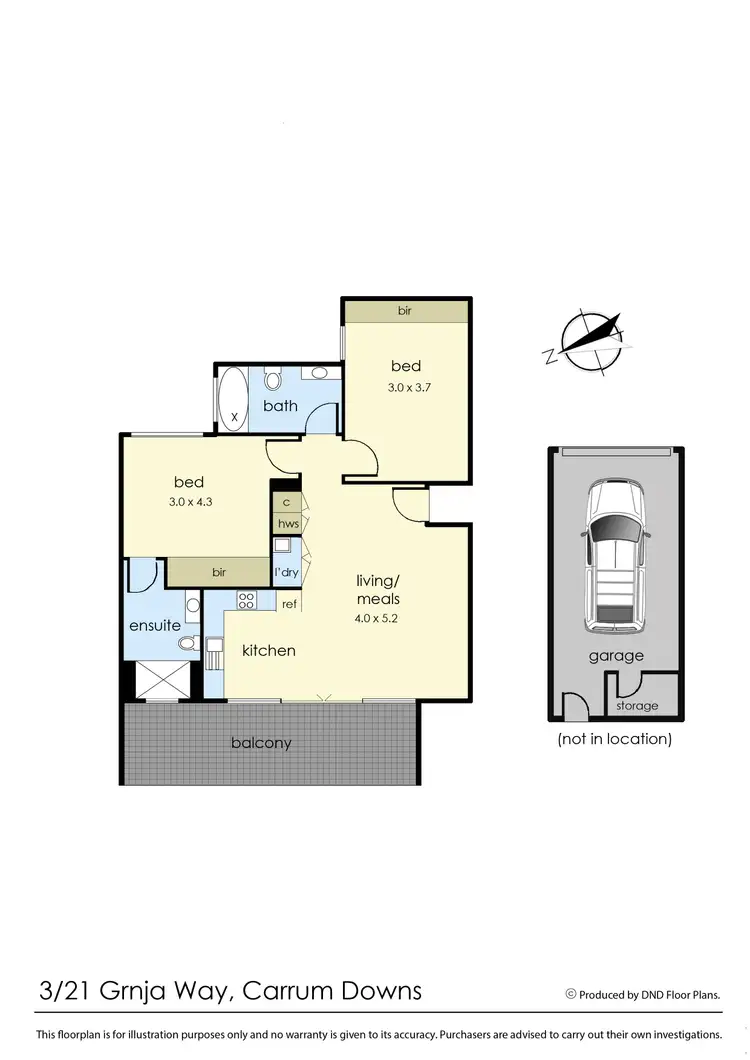 Floorplan of Homely apartment listing, 3/21 Grnja Way, Carrum Downs VIC 3201
