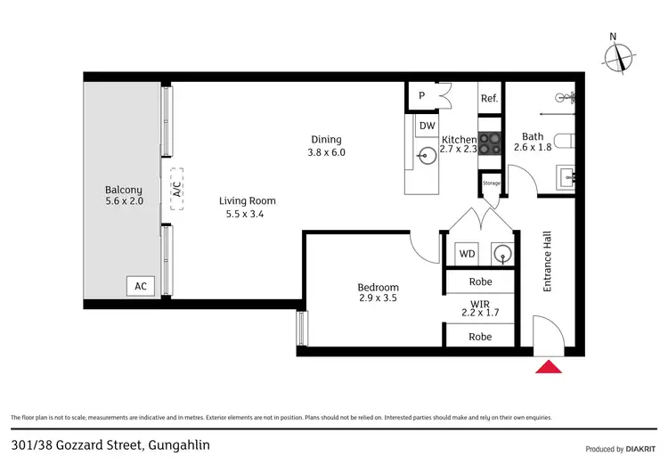 Floorplan of Homely apartment listing, 301/38 Gozzard Street, Gungahlin ACT 2912