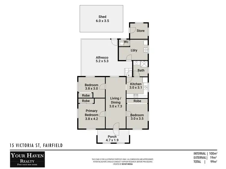 Floorplan of Homely house listing, 15 Victoria Street, Fairfield QLD 4103