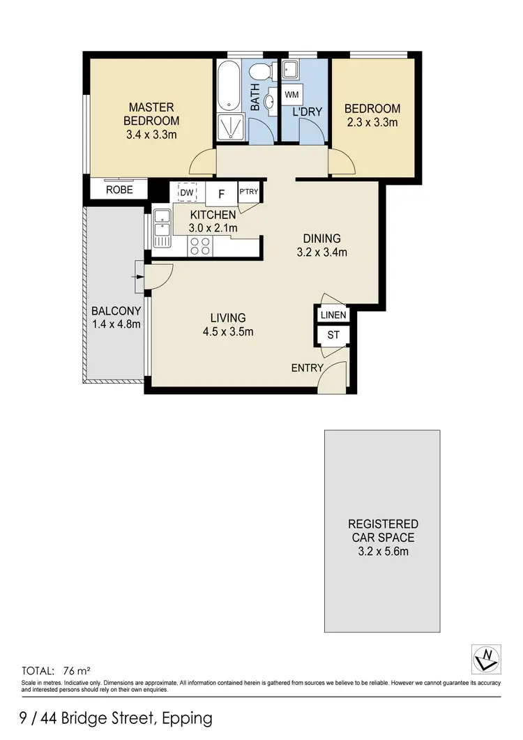 Floorplan of Homely apartment listing, 9/44 Bridge Street, Epping NSW 2121