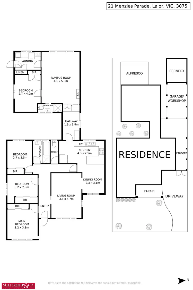 Floorplan of Homely house listing, 21 Menzies Parade, Lalor VIC 3075