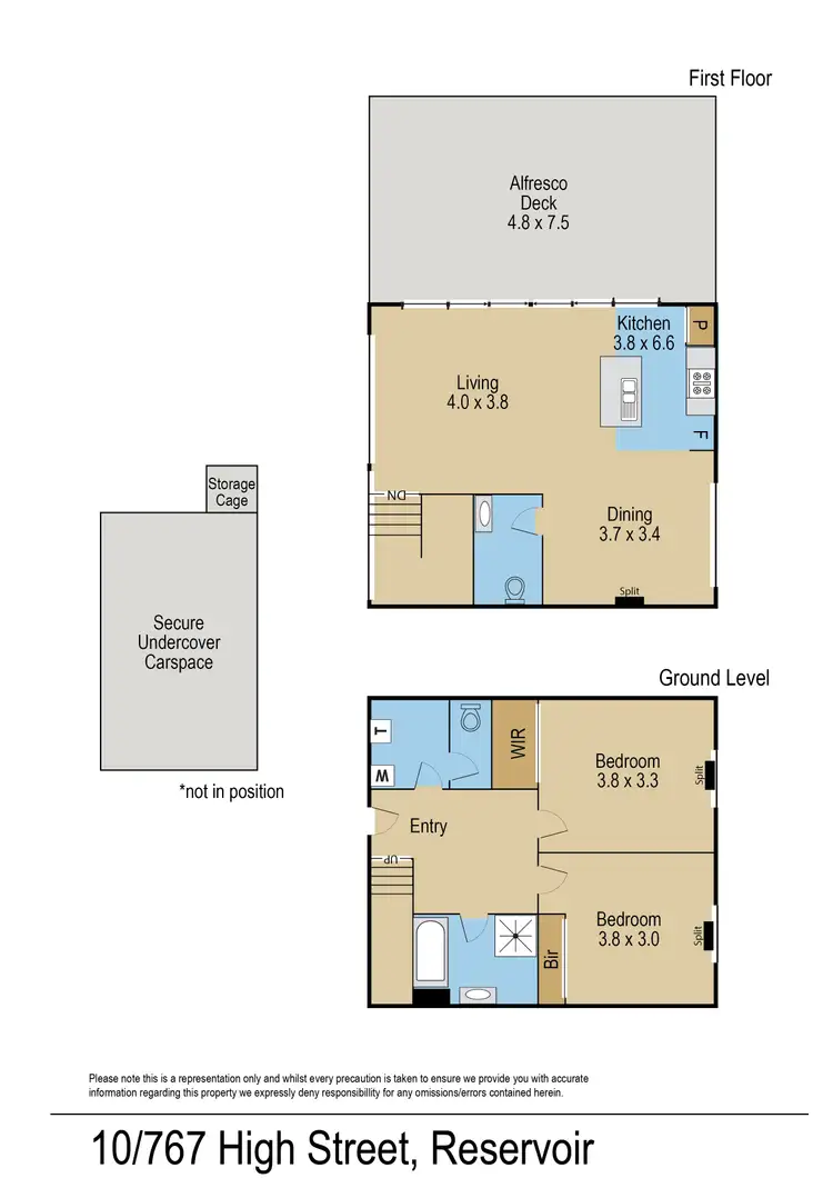 Floorplan of Homely apartment listing, 10/767 High Street, Reservoir VIC 3073