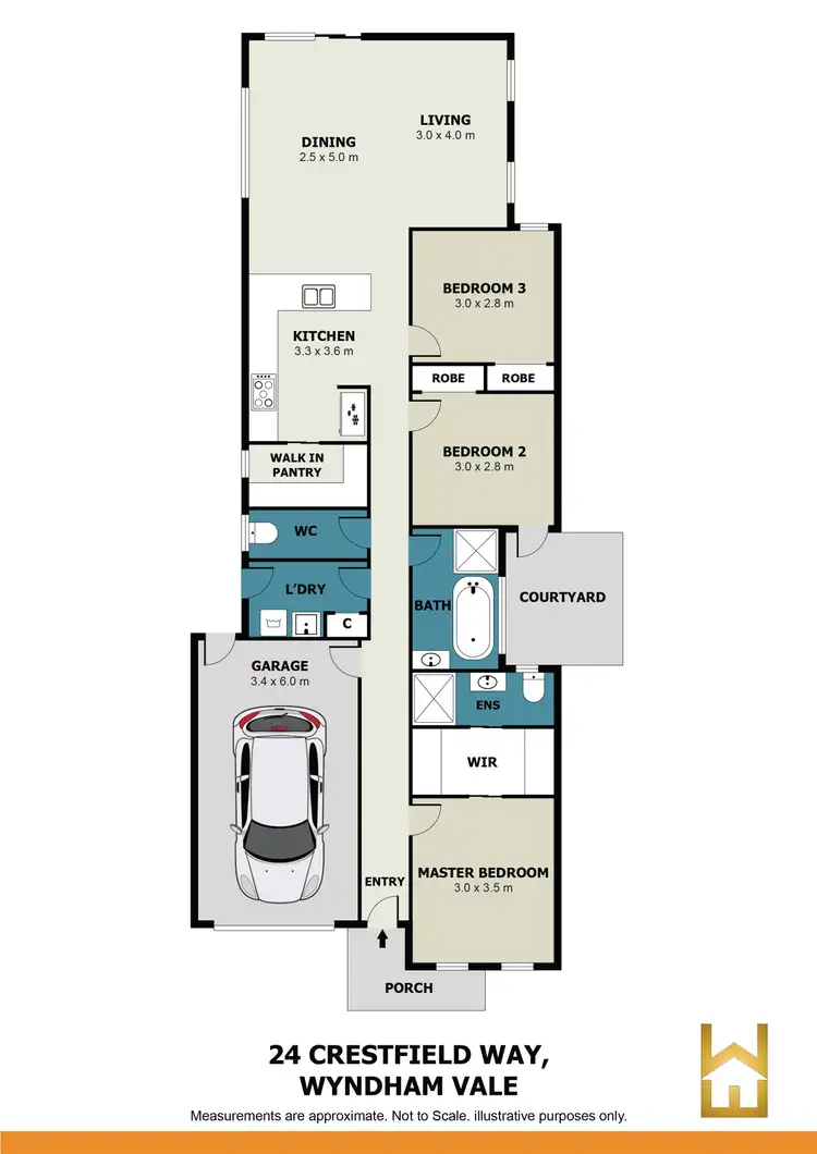 Floorplan of Homely house listing, 24 Crestfield Way, Wyndham Vale VIC 3024