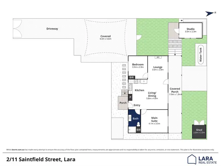Floorplan of Homely unit listing, 2/11 Saintfield Street, Lara VIC 3212