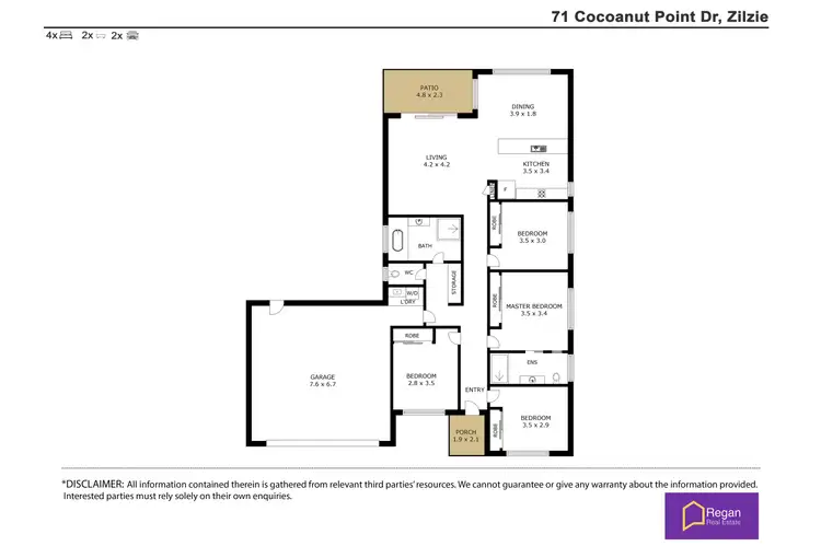 Floorplan of Homely house listing, 71 Cocoanut Point Drive, Zilzie QLD 4710