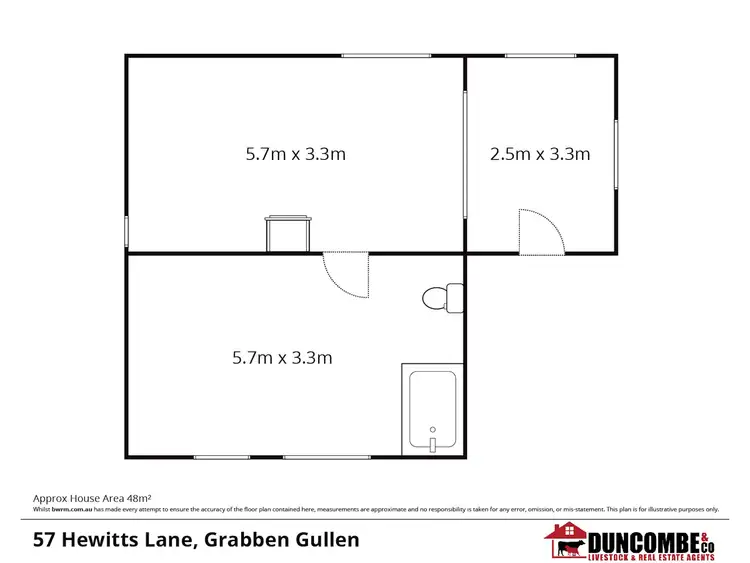 Floorplan of Homely rural property listing, 57 Hewitts Lane, Grabben Gullen via, Crookwell NSW 2583