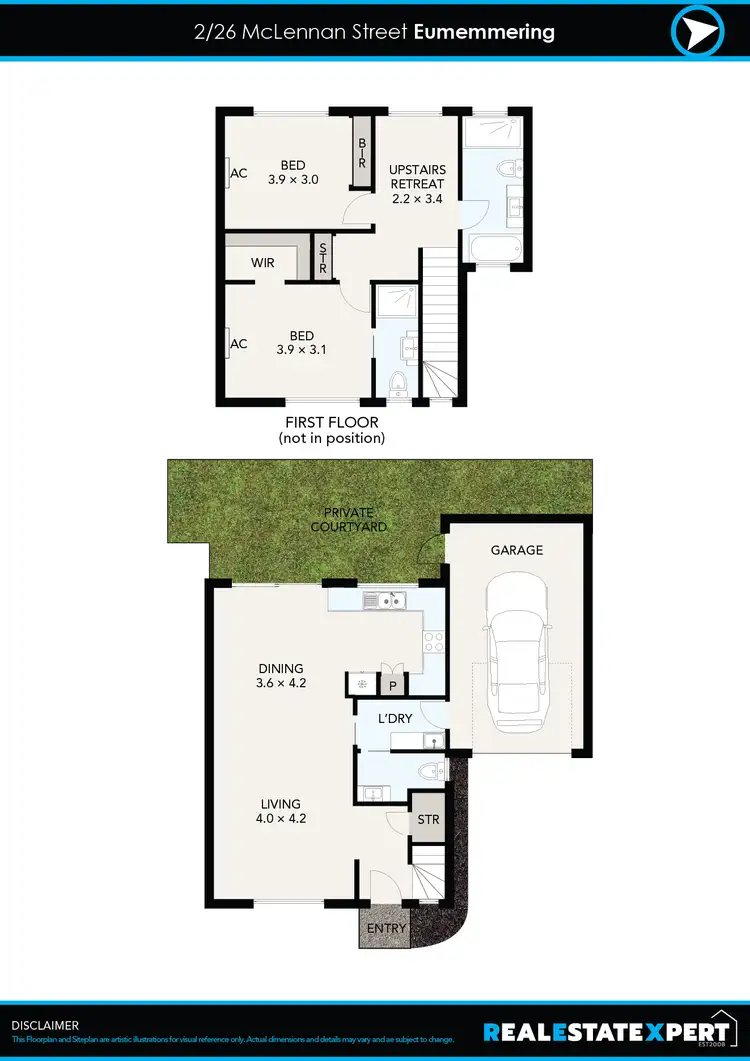 Floorplan of Homely townhouse listing, 2/26 McLennan Street, Eumemmerring VIC 3177