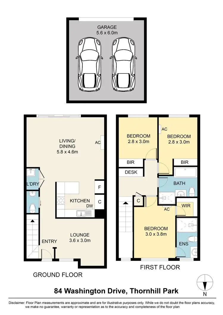 Floorplan of Homely house listing, 84 Washington Drive, Thornhill Park VIC 3335