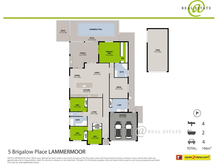 Floorplan of Homely house listing, 5 Brigalow Place, Lammermoor QLD 4703