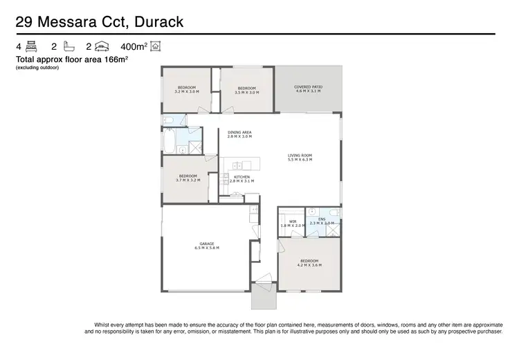 Floorplan of Homely house listing, 29 Messara Circuit, Durack QLD 4077