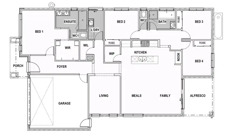 Floorplan of Homely house listing, 102 Buckingham Boulevard, Strathtulloh VIC 3338