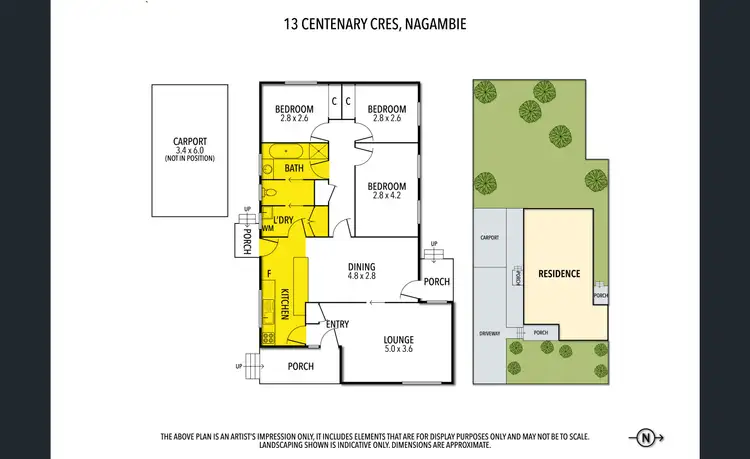 Floorplan of Homely house listing, 13 CENTENARY CRESCENT, Nagambie VIC 3608