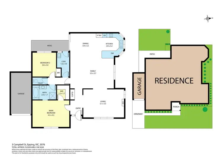 Floorplan of Homely unit listing, 3 Campbell Street, Epping VIC 3076