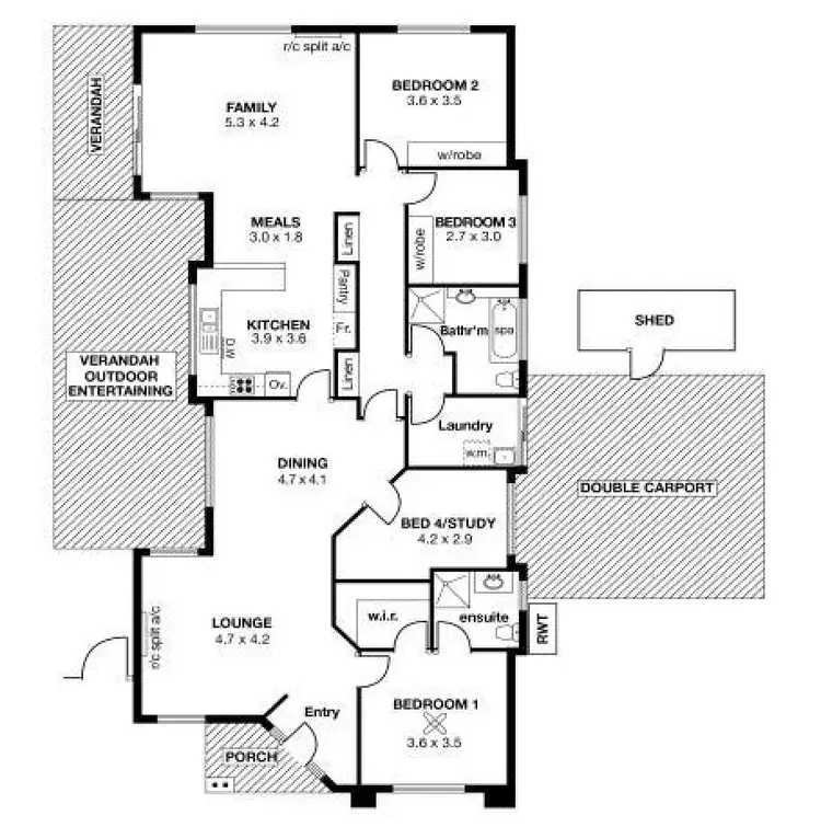 Floorplan of Homely house listing, 10 Airola Court, Newton SA 5074
