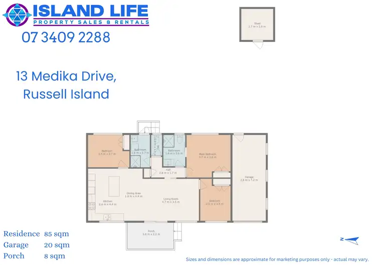 Floorplan of Homely house listing, 13 Medika Drive, Russell Island QLD 4184