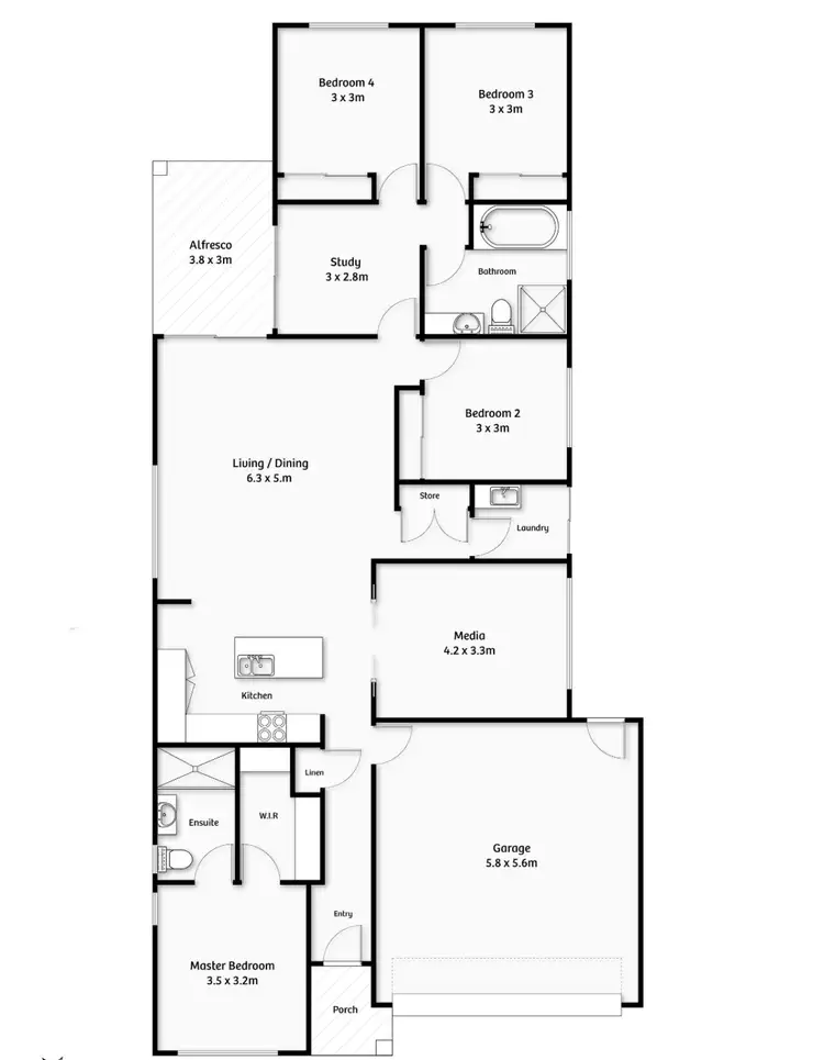 Floorplan of Homely house listing, 85 Greenview Circuit, Arundel QLD 4214