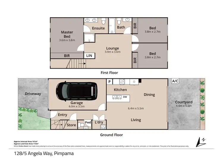 Floorplan of Homely townhouse listing, 128/5 Angela Way, Pimpama QLD 4209