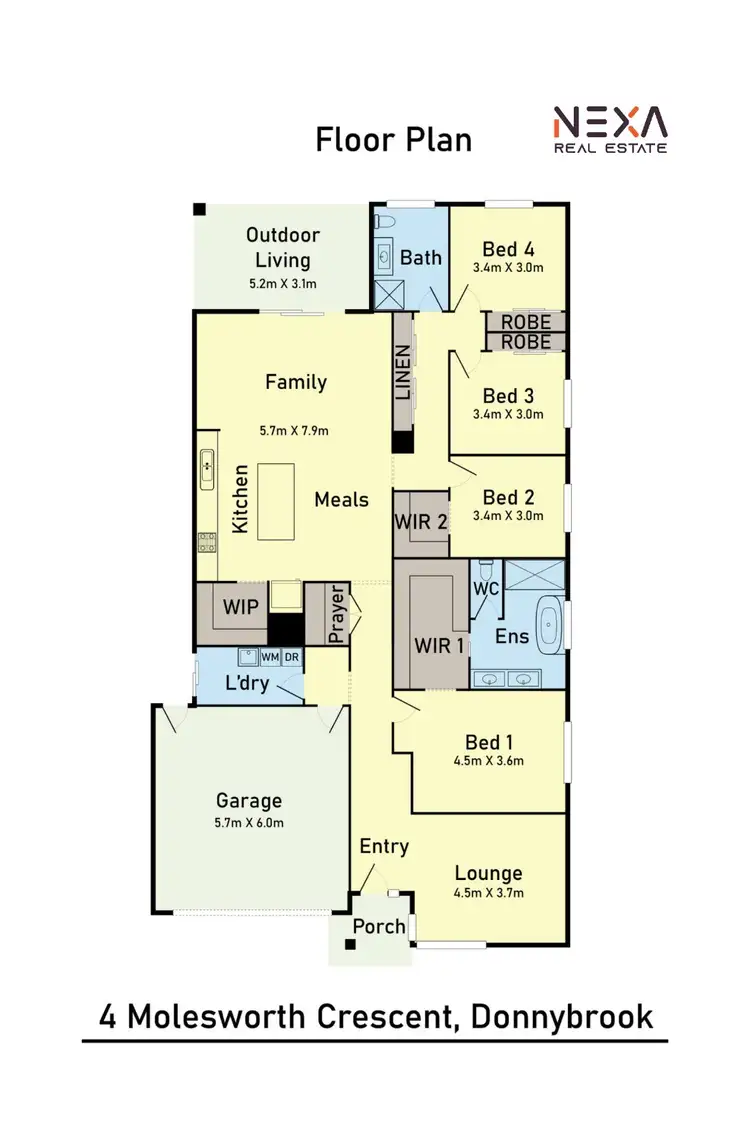 Floorplan of Homely house listing, 4 Molesworth Crescent, Donnybrook VIC 3064