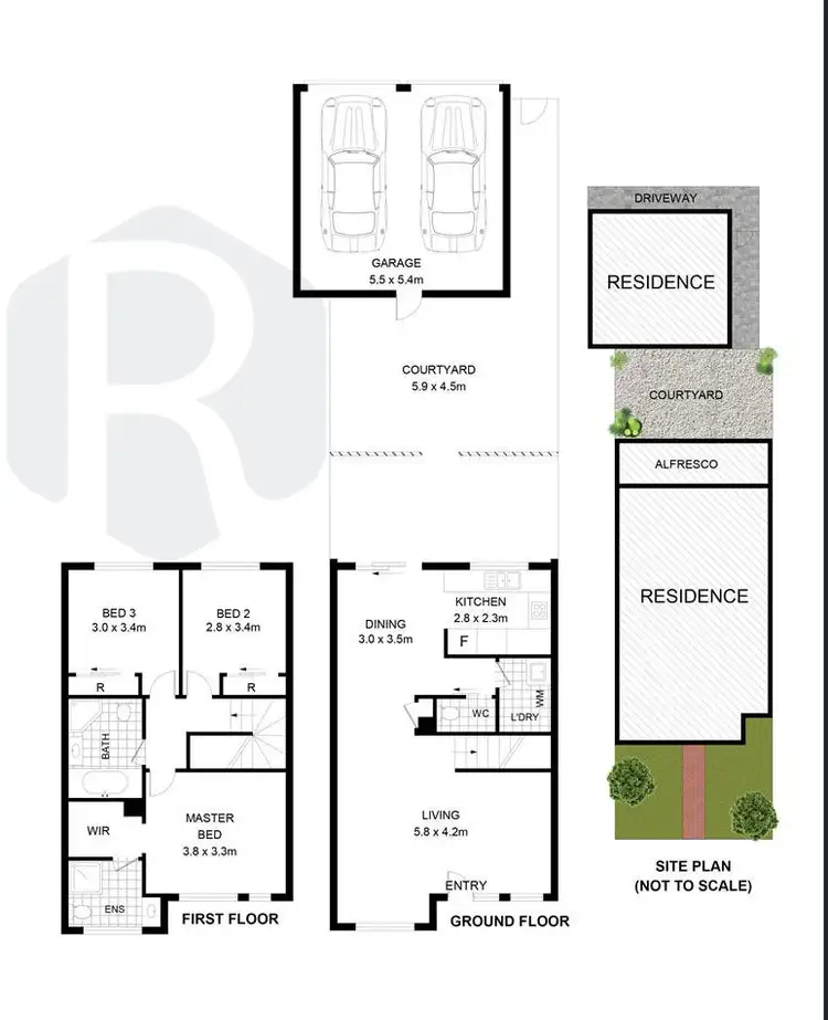 Floorplan of Homely townhouse listing, 40 Princeton Circuit, Auburn NSW 2144