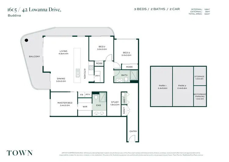 Floorplan of Homely unit listing, 1605/42 Lowanna Drive, Buddina QLD 4575