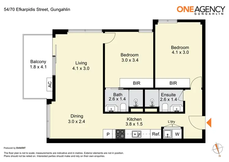 Floorplan of Homely apartment listing, 54/70 Efkarpidis Street, Gungahlin ACT 2912