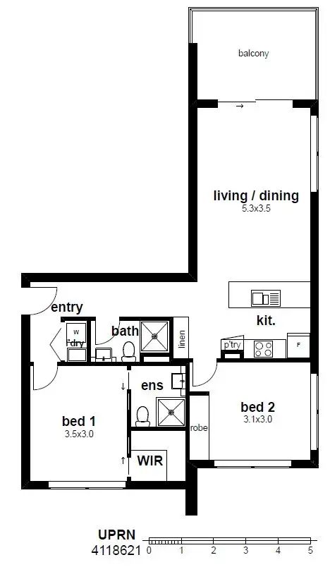 Floorplan of Homely unit listing, Address available on request