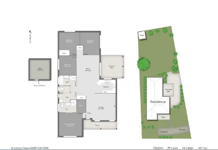 Floorplan of Homely house listing, 15 Cornell Place, Hampton Park VIC 3976