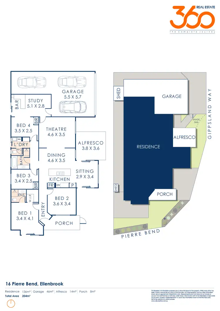 Floorplan of Homely house listing, 16 Pierre Bend, Ellenbrook WA 6069