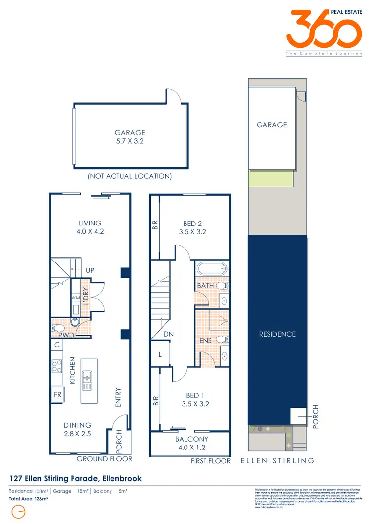 Floorplan of Homely house listing, 127 Ellen Stirling Parade, Ellenbrook WA 6069