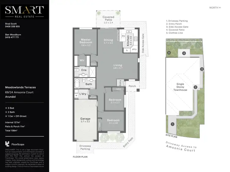 Floorplan of Homely townhouse listing, 69/24 Amsonia Court, Arundel QLD 4214