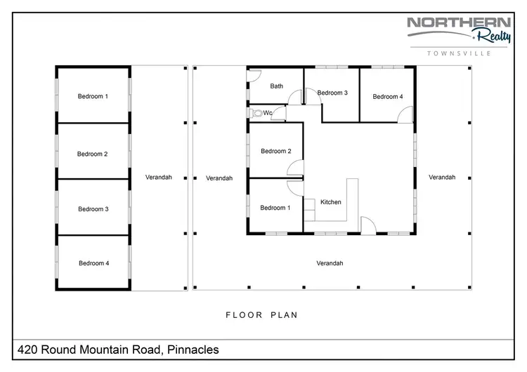 Floorplan of Homely rural property listing, 420 Round Mountain Road, Pinnacles QLD 4815