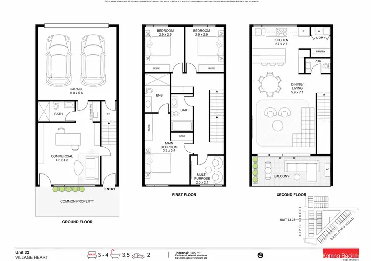 Floorplan of Homely townhouse listing, 32/449 River Street, Ballina NSW 2478