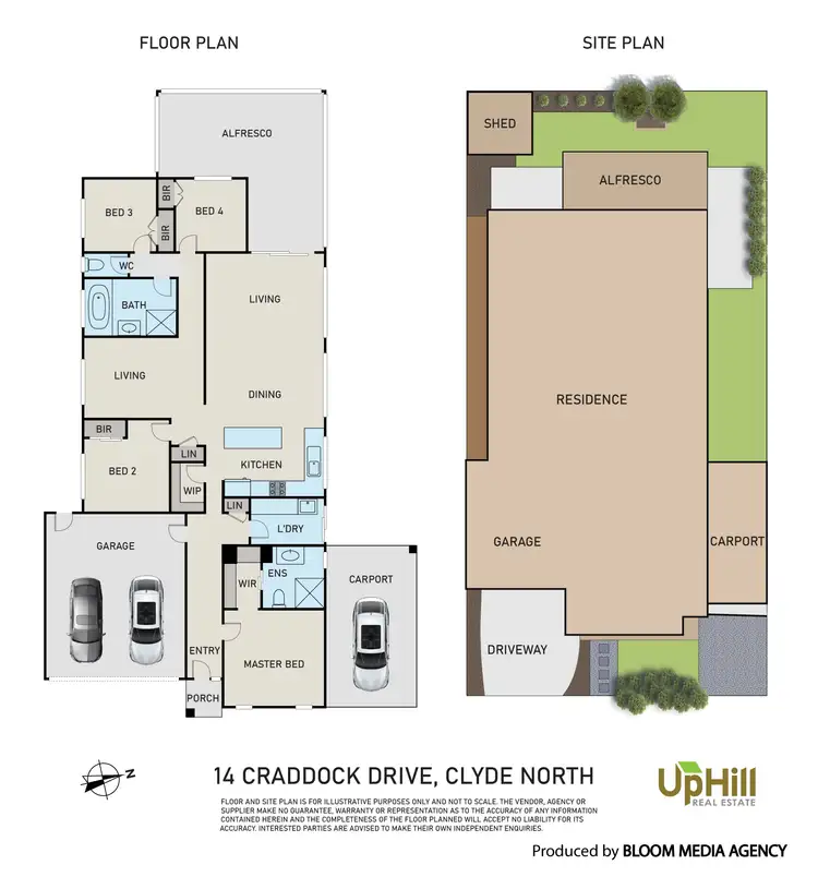 Floorplan of Homely house listing, 14 Craddock Drive, Clyde North VIC 3978