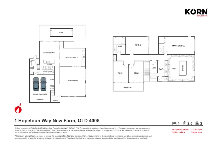 Floorplan of Homely house listing, 1 Hopetoun Way, New Farm QLD 4005