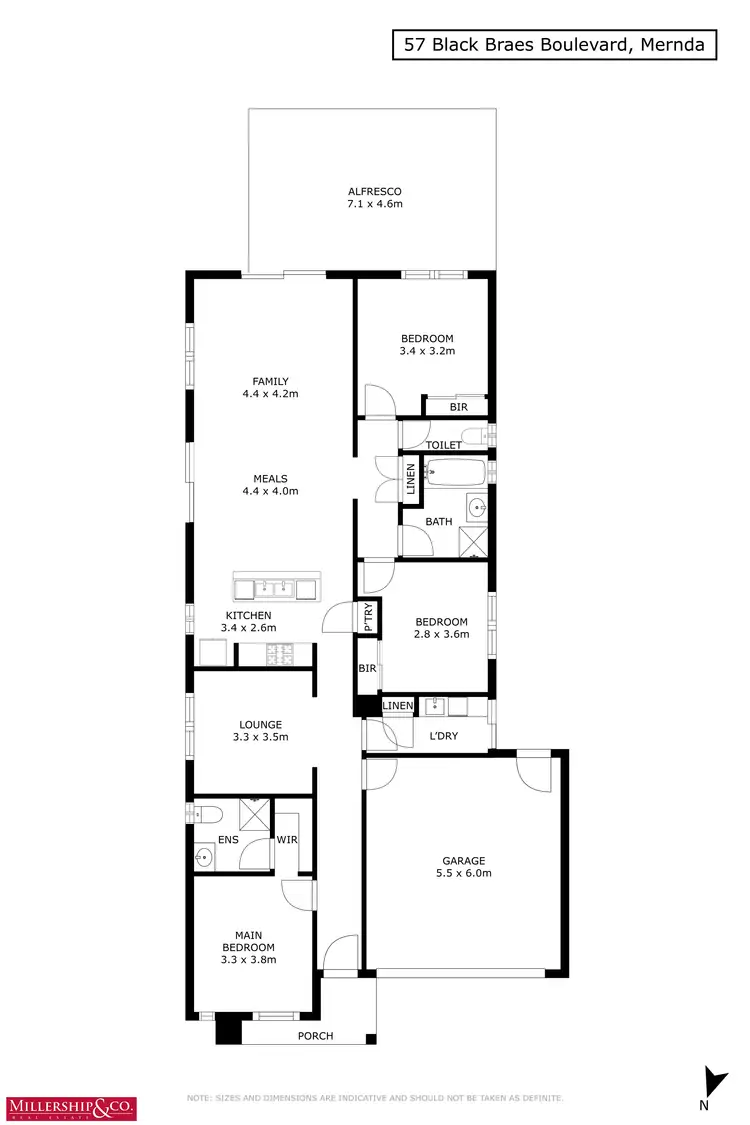 Floorplan of Homely house listing, 57 Black Braes Boulevard, Mernda VIC 3754