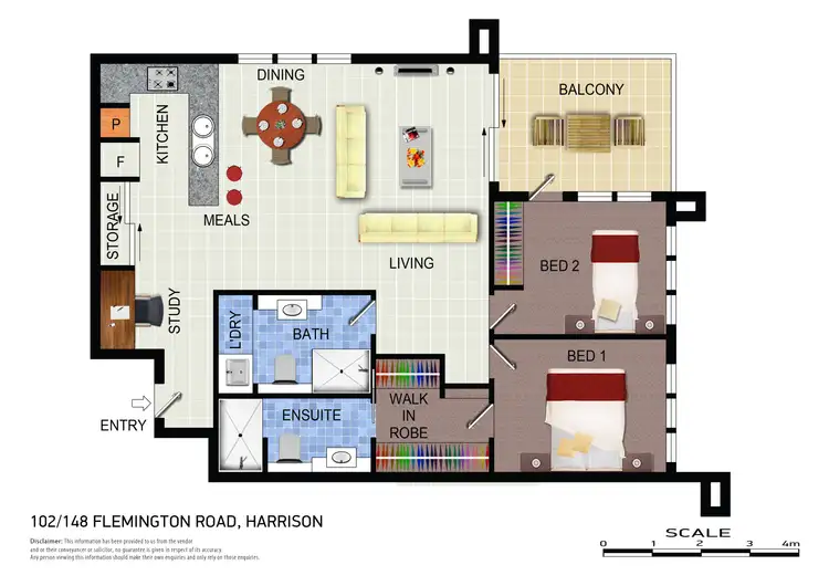 Floorplan of Homely apartment listing, 102/148 Flemington Road, Harrison ACT 2914