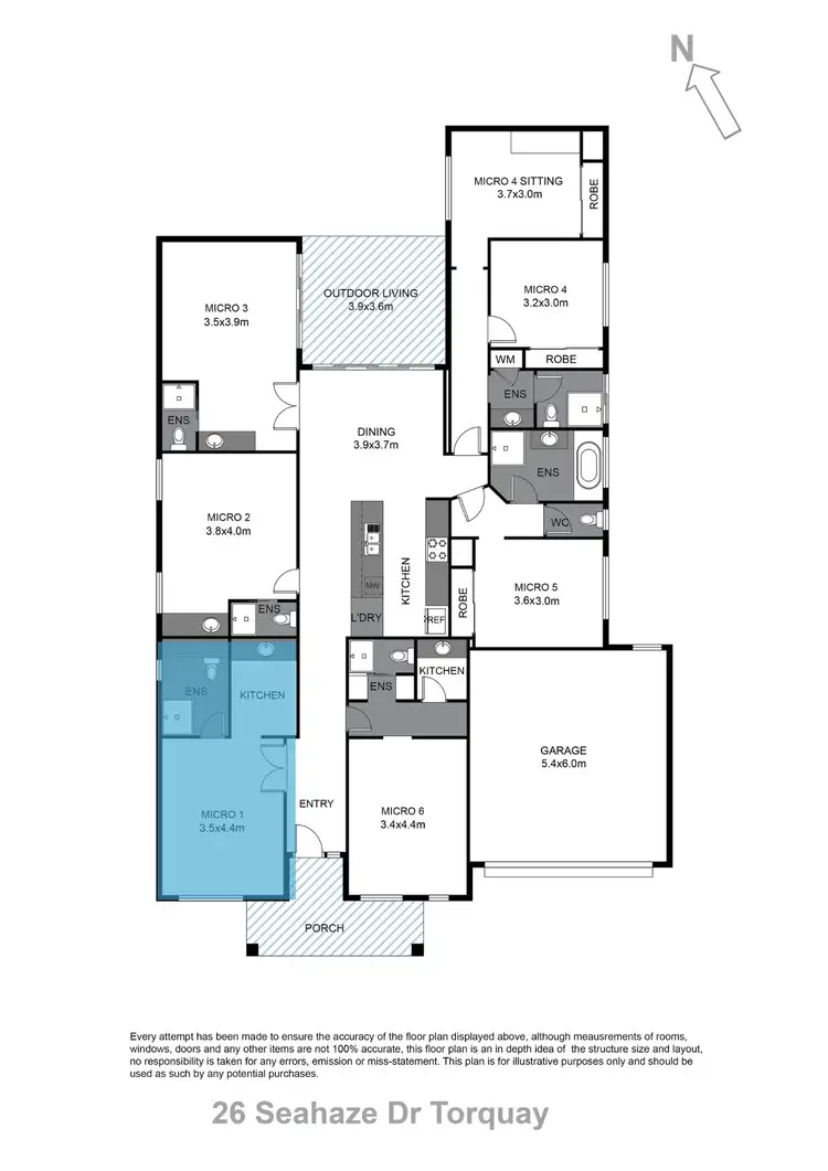 Floorplan of Homely house listing, 1/26 Seahaze Drive, Torquay VIC 3228
