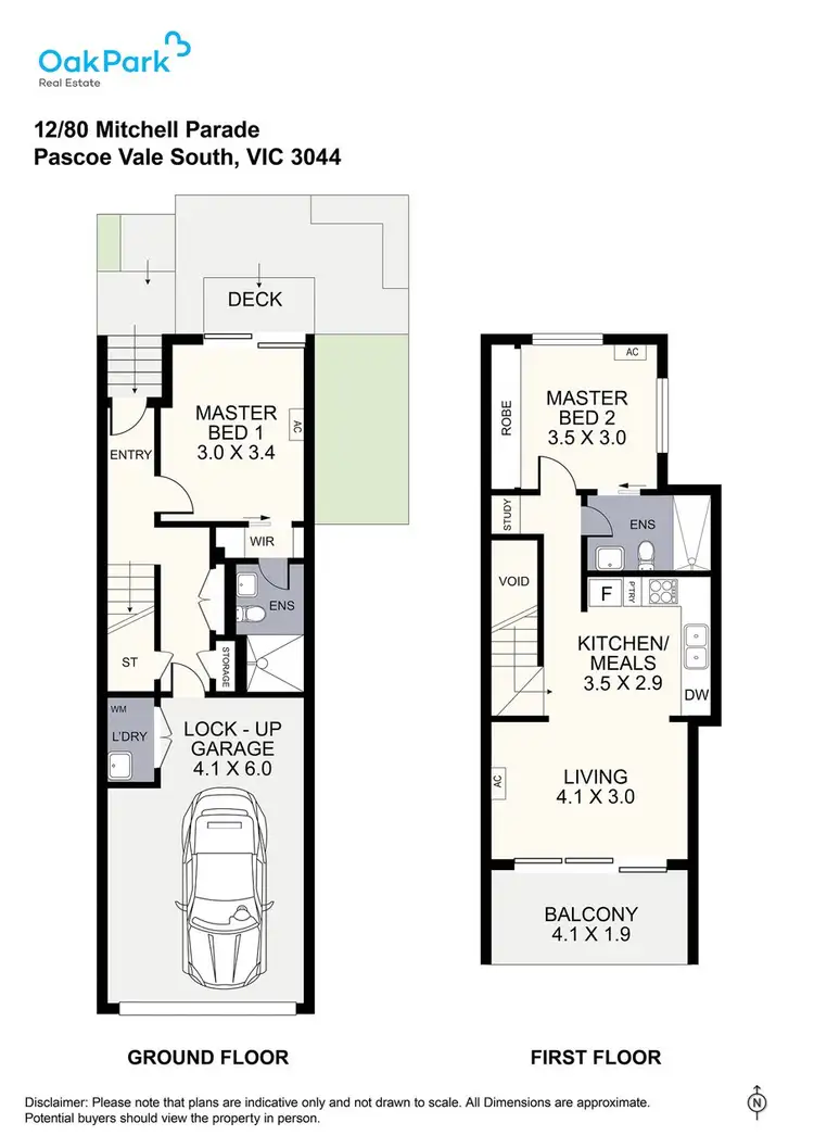 Floorplan of Homely townhouse listing, 12/80 Mitchell Parade, Pascoe Vale South VIC 3044