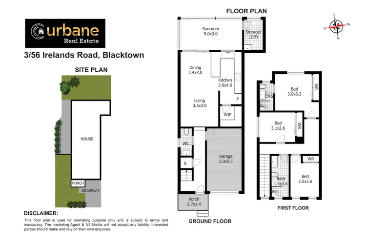 Floorplan of Homely townhouse listing, 3/56-58 Irelands Road, Blacktown NSW 2148