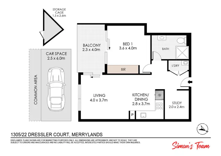 Floorplan of Homely apartment listing, 1305/22 Dressler Court, Merrylands NSW 2160