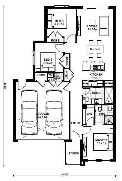 Floorplan of Homely house listing, Lot 344 Mornington Crescent, Pakenham VIC 3810