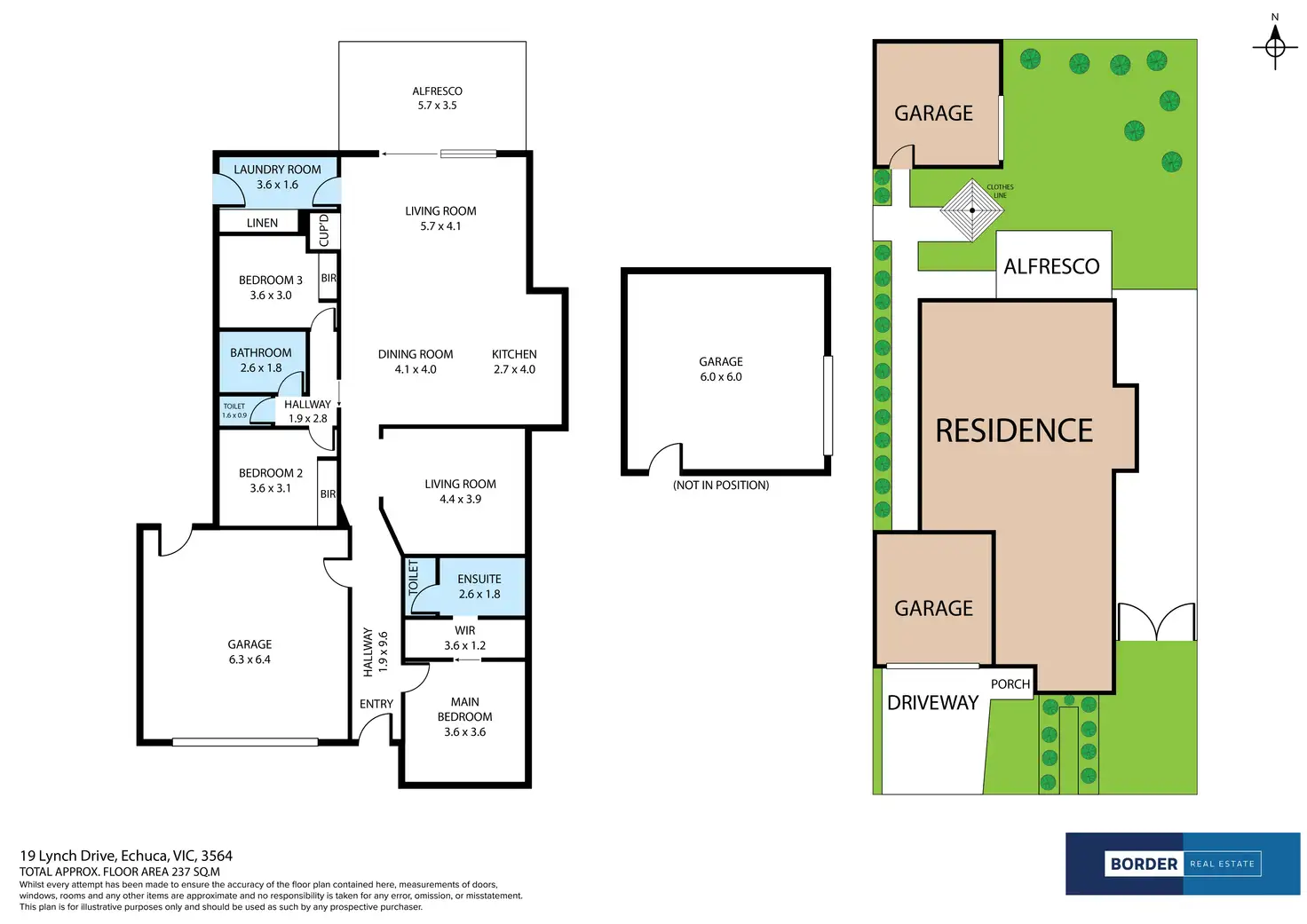 Floorplan of Homely house listing, 19 Lynch Drive, Echuca VIC 3564