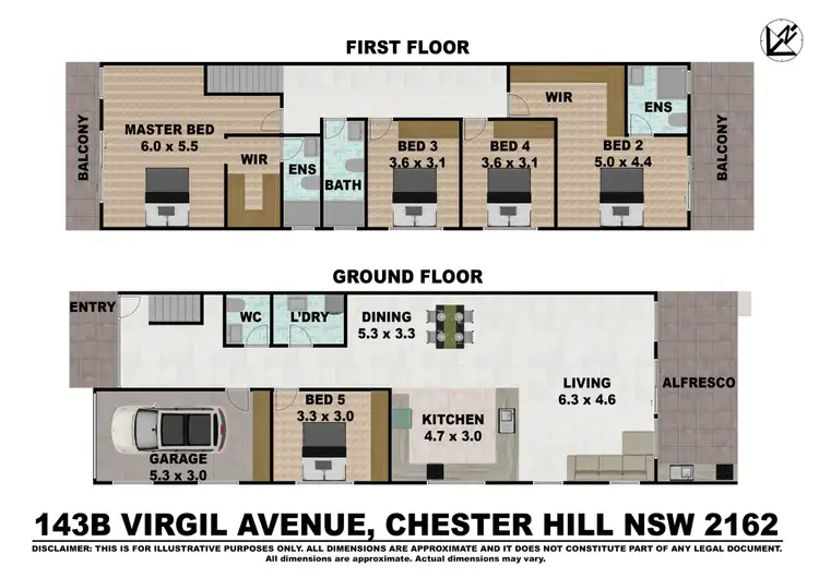 Floorplan of Homely semi-detached listing, 143B Virgil Avenue, Chester Hill NSW 2162