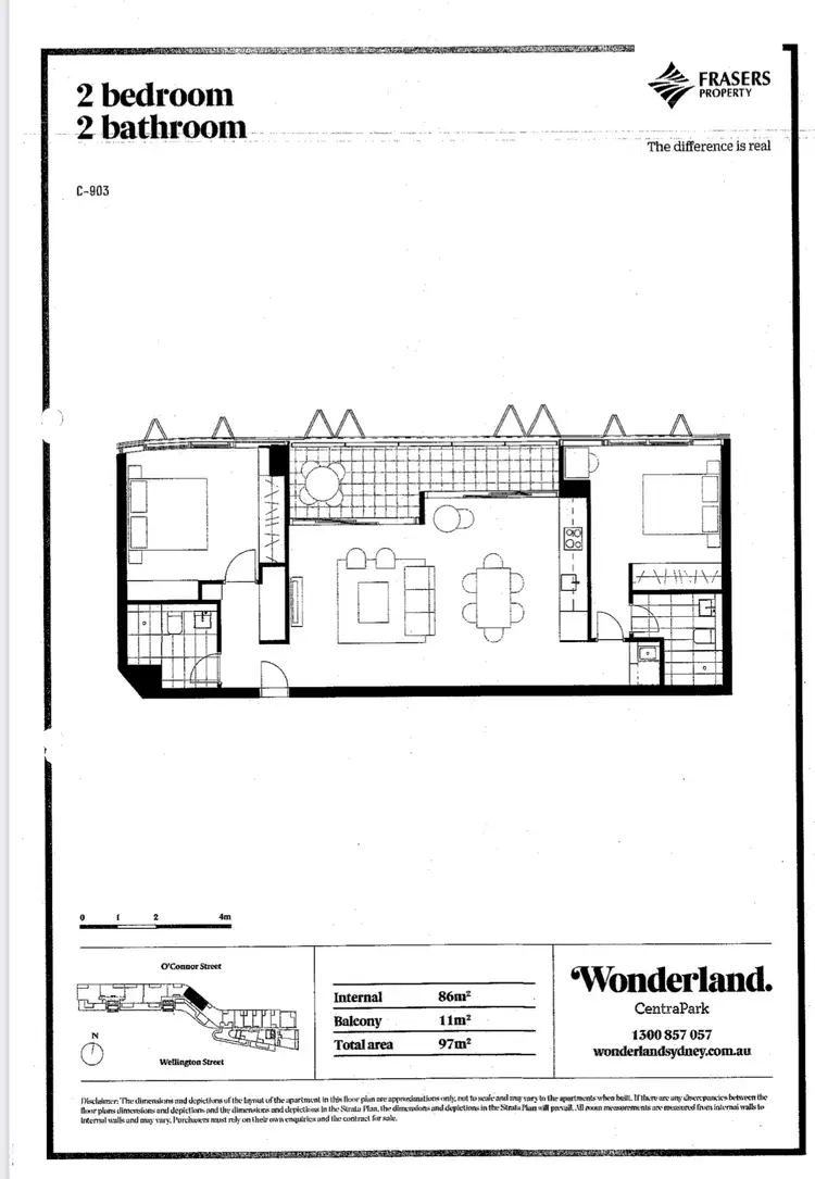 Floorplan of Homely apartment listing, 903/83 O'Connor Street, Chippendale NSW 2008