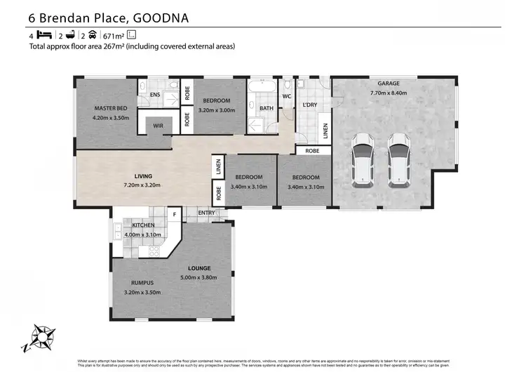 Floorplan of Homely house listing, 6 Brendan Place, Goodna QLD 4300